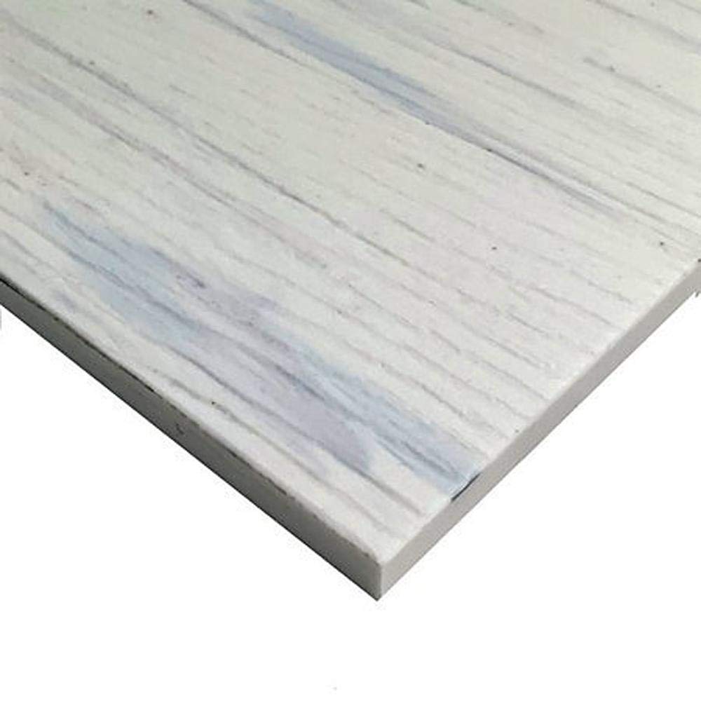 Whitewash Plastic Woodgrain Finish (HDPE) Sheet 1/2" Thick 18" Long X 42" Wide (Authentic Wood Look, Superior Weatherability and Durability
