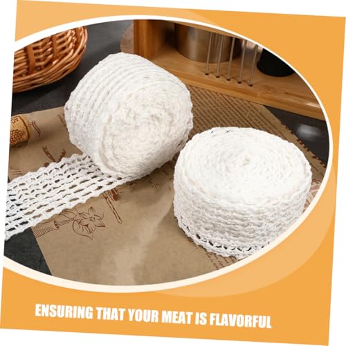 Hohopeti Baumwoll fleischnetz Rollbratennetz für Kochen und Räuchern Elastisches Bratennetz zum Fixieren von Fleisch Vielseitig für Rouladen Hähnchen Schwein Einfach Anzuwenden und