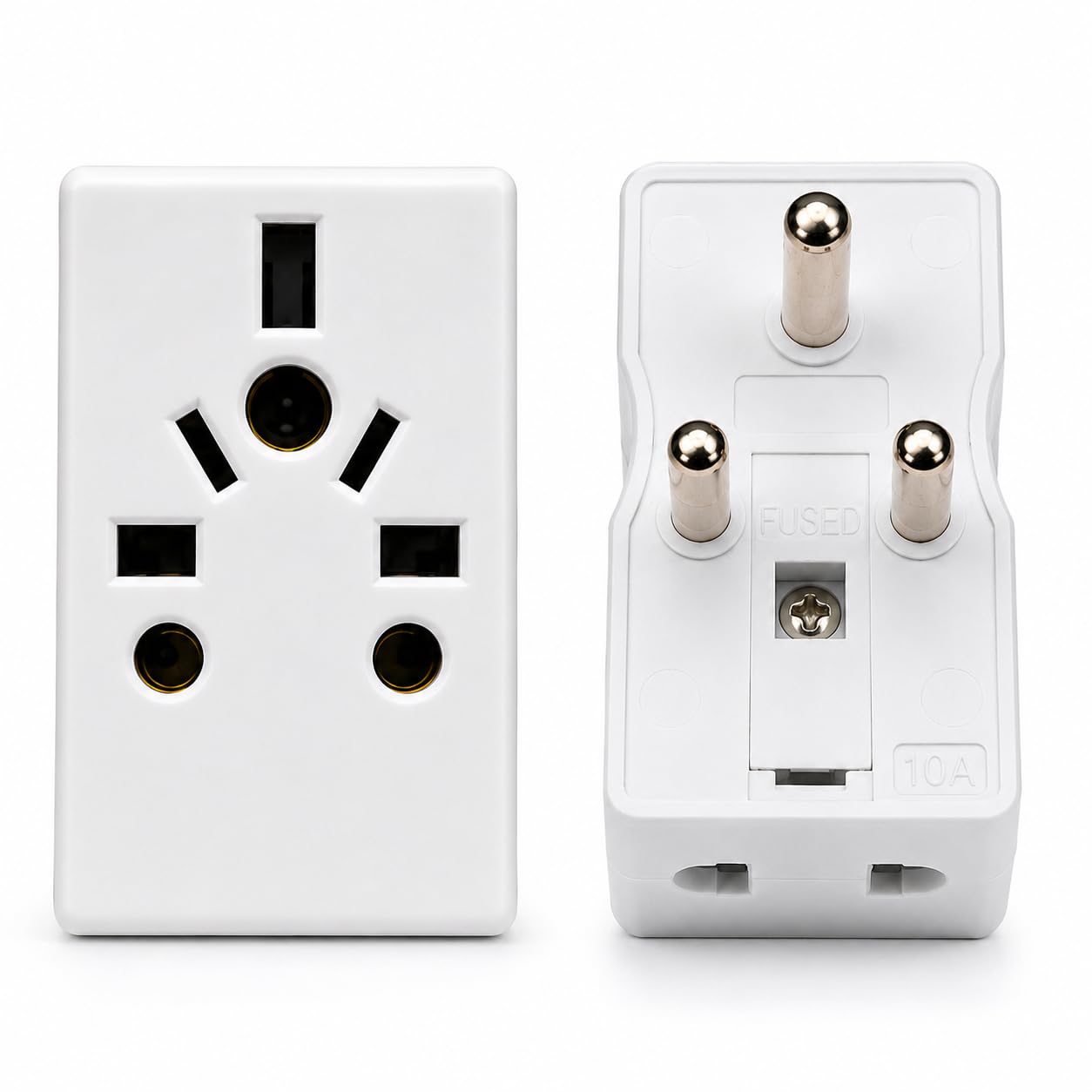 NURAT International Travel Adapter Type D | Universal Power Plug Converter for US, UK, EU & 150+ Countries | Safety Fuse | Flame-Resistant Body | Portable Design | Pack of 2-image-11