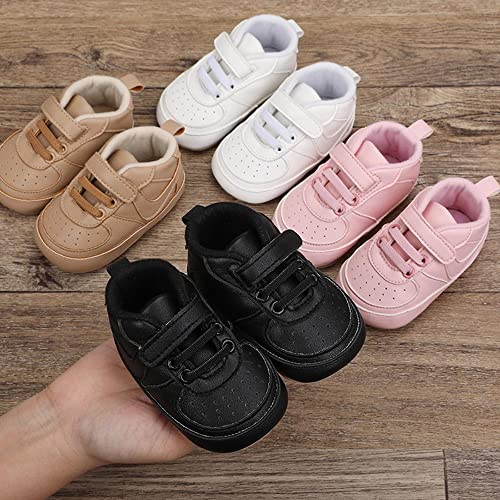Image of Clowora Unsex Baby Shoes Boys Girls Infant Sneakers Non-Slip Soft Rubber Sole Toddler Crib First Walker Lightweight Shoes