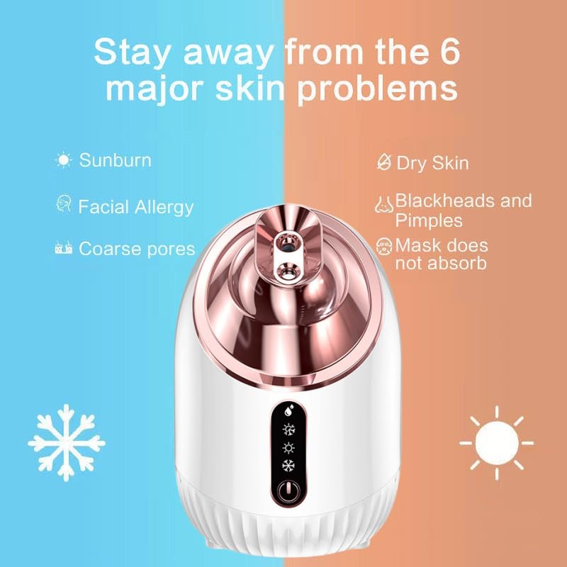 Facial Steamer SPA+ , Best Professional Nano Ionic Facial Steamer with Cold&Warm&Hot Mist, Home Face Sauna, Daily Hydration ,Portable Humidifier Machine, Deep Clean & Tighten Skin, White - Image 4
