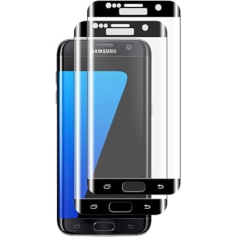 Pack of 2 Screen Protectors for Samsung Galaxy S7 Edge 3D Full Screen Overlay 9H Hardness Anti-Scratch Samsung Galaxy S7 Edge Tempered Glass Screen Protector