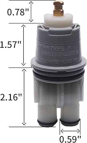 Miniatura 2 de RP46074 - Cartucho de válvula de ducha de repuesto para grifo de ducha y bañera serie 1314, cartucho de válvula universal de un solo mango
