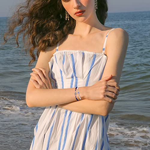 ADRAMATA 24 Pezzi Braccialetti Malocchio per Donna...