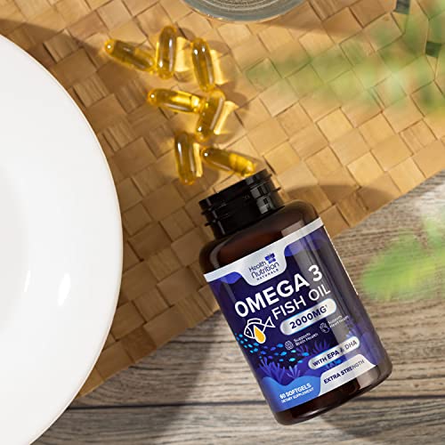 Health Nutrition Naturals LNOMEGA3DHA Triple Strength Omega 3 Fish Oil 2000 Mg Rapid Release Softgels, Omega-3 Supplements, Natural Brain Heart Joint Health & Immune Support thumb #7