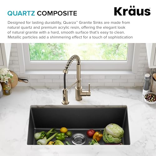 KRAUS Black Onyx 31 in Undermount Granite Kitchen Sink KGU-413B - image 5