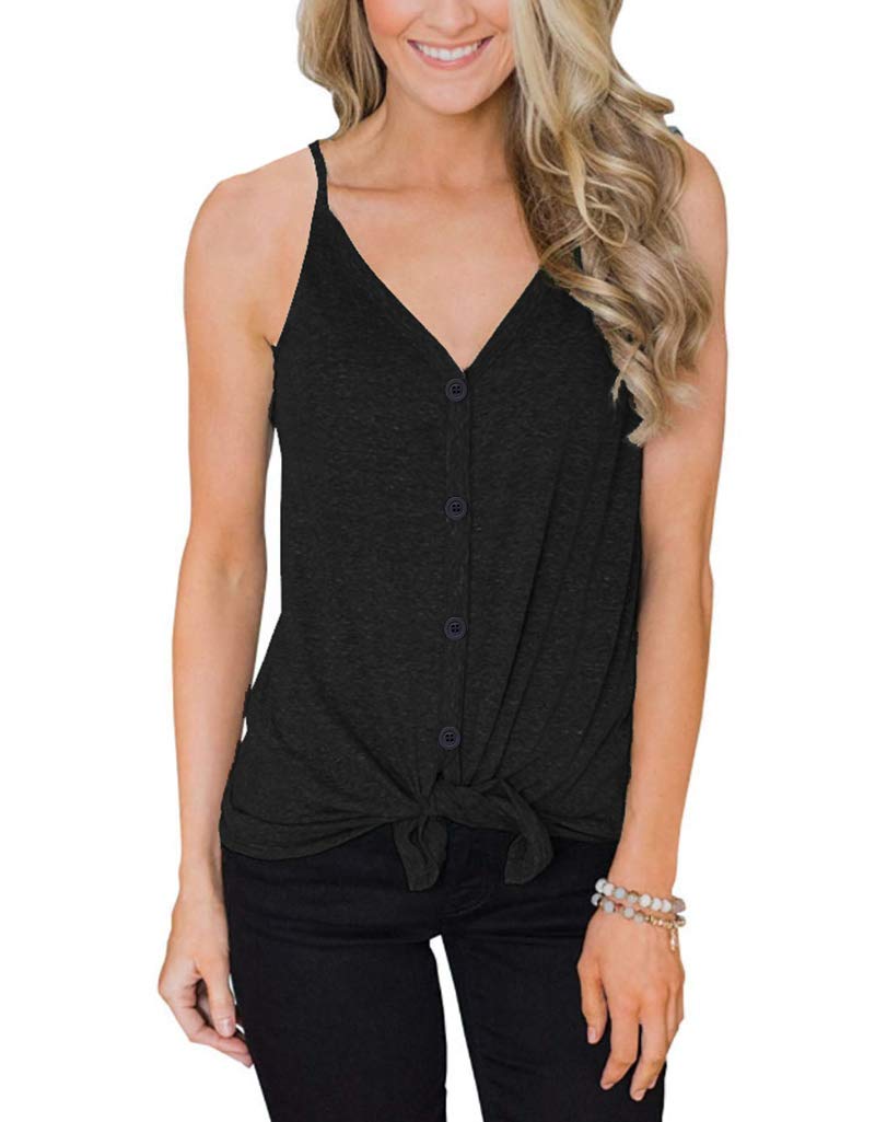 Photo 1 of IVVIC Button Down Tank Tops Small Black