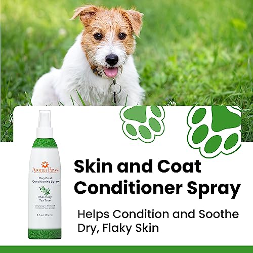 Scented Dog Coat Spray – Cleansing, Conditioning, Moisturizing – Toxin Free, Healthy Ingredients – Aromatic Grooming Puppy Spray – Loosens Knots, Tangles – 4.5 Oz., Rosemary Tea Tree Scented Dog Coat Spray – Cleansing, Conditioning, Moisturizing – Toxin Free, Healthy Ingredients – Aromatic Grooming Puppy Spray – Loosens Knots, Tangles – 4.5 Oz., Rosemary Tea Tree