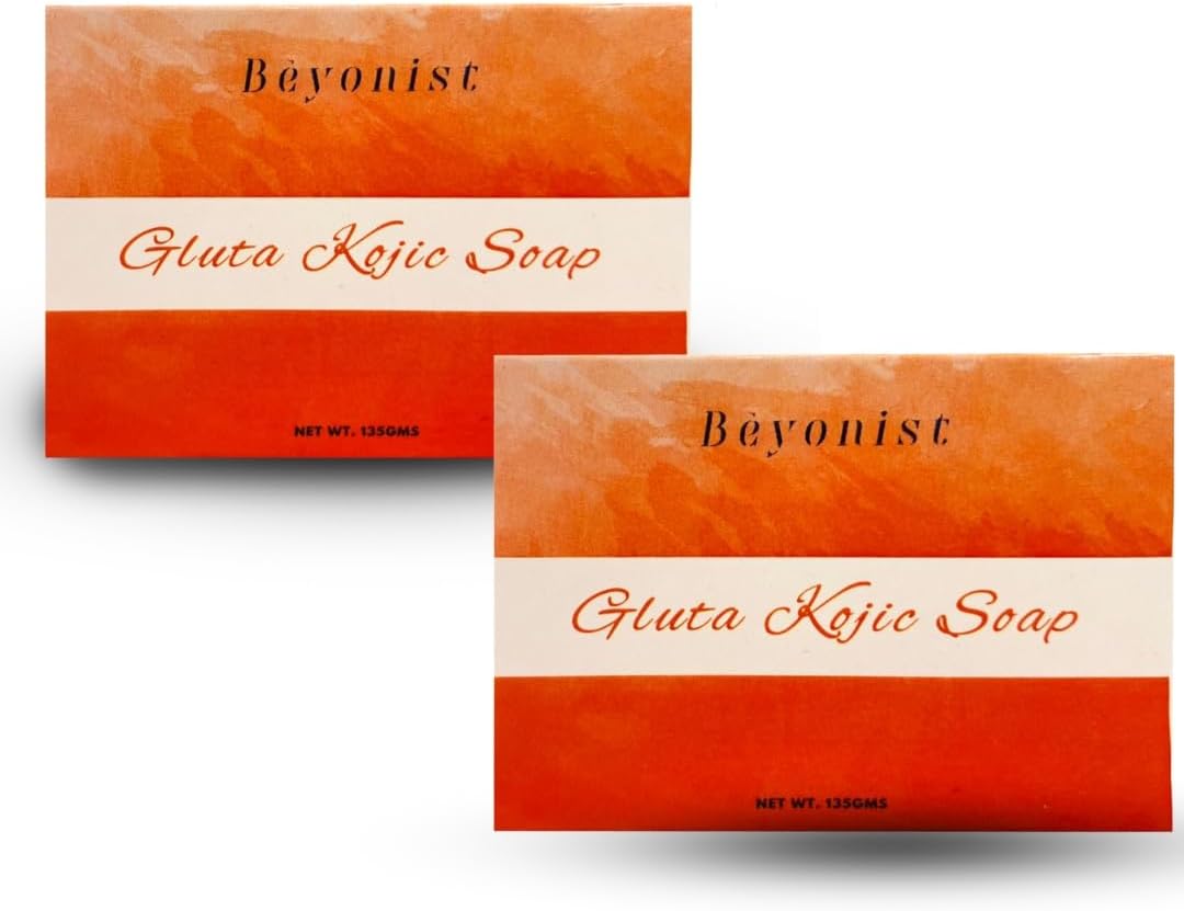 Beyonist Combo Gluta Kojic Soap (135 GM)| for Perfectly Toned and Skin Glowing Sunscreen Protection Keeps Skin Young and Moisturized Contains Goodness Used For Unisex - (2 Pcs)