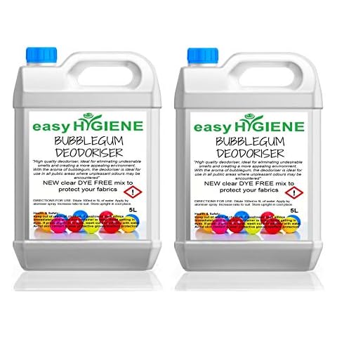 10L Strong Dye Free Bubblegum DEODORISER Air Freshener Odour Stop for Carpets, Pets, Cars Valeting Cover