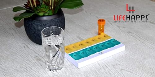 Miniatura 8 de lifehapps semanal pastillero amPM con extragrande desmontable compartimentos y bandeja de almacenamiento