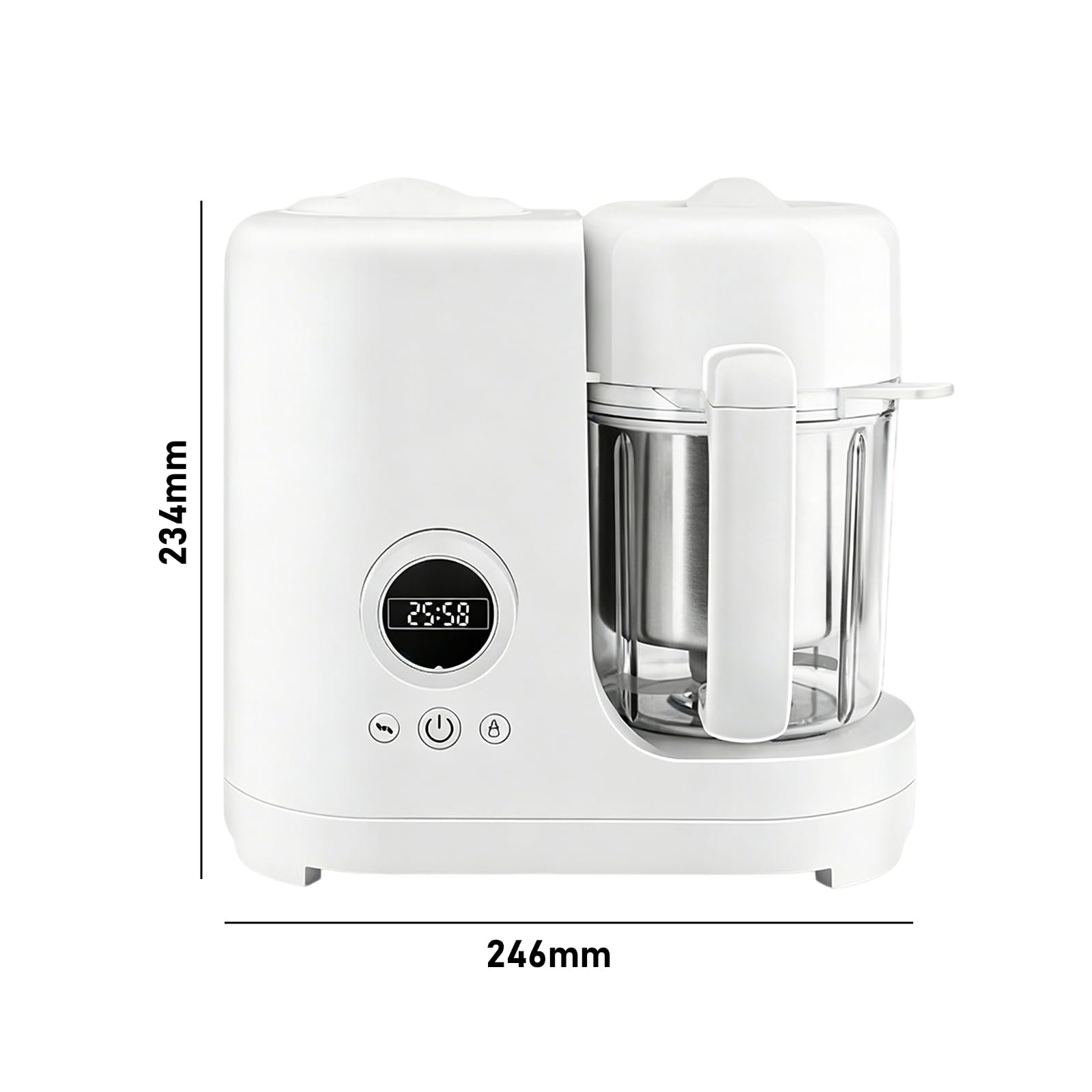 Küchenmaschine für Babys, 300 ml, 300 W, Mixer für Babys, Dampfgaren (B)