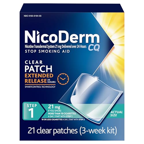 NicoDerm CQ Nicotine Patches and Support Program 21 mg, Step 1 - 21 Ct