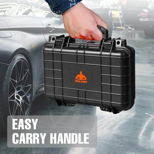 Image of Jack Boss 11.3x 7x 2.3 Inch Hard Case, Portable Weather Waterproof Protective Camera Case with Customizable Foam, Fit Use of Drones, Camera, Equipments, Black