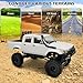 Dodoore RC Rock Crawler WPL C64-1 RC Truck, 1:16 Scale 2.4GHz Remote Control Truck, 4WD All Terrain Off-Road RC Crawler with LED Lights and 2 Rechargeble Batteries for Adults (White)
