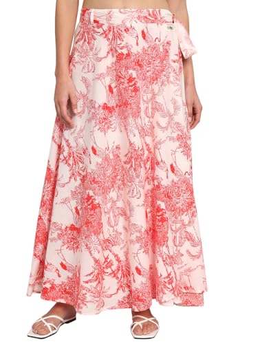 Image of Ravaiyaa - Attitude is everything Cotton Hand Block Floral Printed Wrap Around Women's Free Size Skirt Rapron