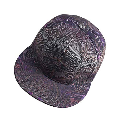 Image of Quanhaigou Snapback Hat for Men Women,Hip Hop Style Colorful Flat Bill Hats Teens Adjustable Baseball Cap