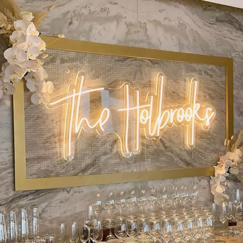 MOLCOVEX Custom Neon Signs – Personalized LED Neon Lights for Weddings, Customizable Neon Name Sign for Bedroom, Business Logos, Birthday Parties & Holiday Gifts
