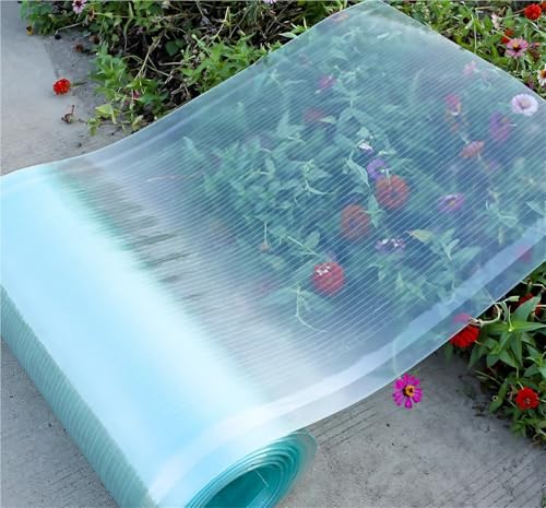 Planchas De Policarbonato 0.8mm – Protección UV Techos Transparentes, Paneles Aislantes para Cubiertas, Toldo Al Aire Libre e Invernaderos(1 x 4 m)