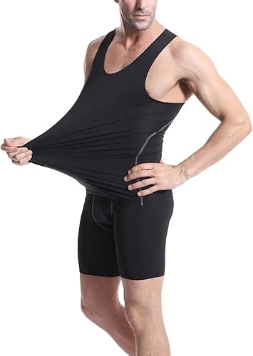 Miniatura 2 de Audoc Paquete de 3 camisetas de compresión de fútbol para hombre camisetas de compresión atléticas sin mangas