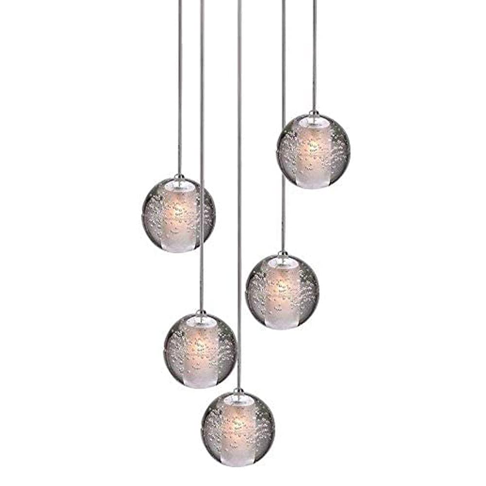 Lustre en cristal moderne, plafonnier LED cascade pour salon et escalier