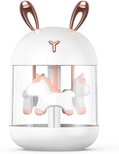 Miniatura 1 de K5 - Mini humidificador portátil con lindo animal, humidificador de niebla fría con iluminación ambiental, difusor de aceite esencial de