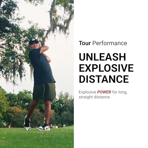 Trust Golfbälle Bison V Power - Für ambitionierte Golfer: Extreme Weite unter 169 km/h, präzise Kontrolle, angenehmes Schlaggefühl, mit Urethanhülle, 3-Piece Dynamischer Kern, 48 Bällen, Perlweiß