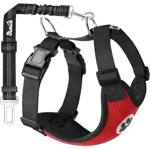 SlowTon Dog Car Harness with Seatbelt Cover