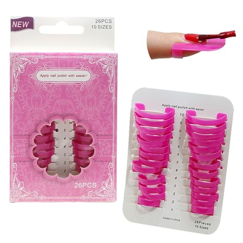 26x Nagellackschutz 10 Größen Wiederverwendbarer Nagellackschutz C Schutz Haut Und Nagelhautschutz Für Nägel Kunstmalerei