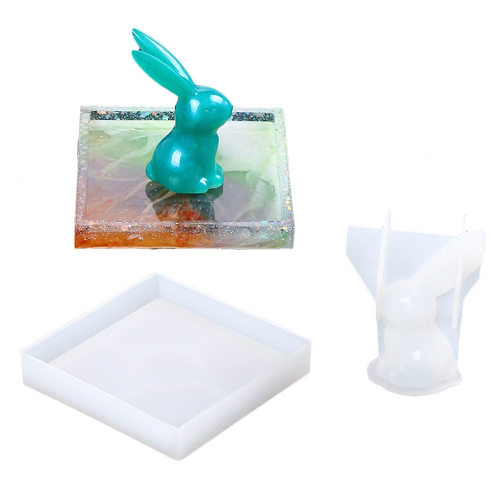 NEWFT Jewelry Storage Tray Mould Plate Epoxy Resin Casting Mould Desktop Decoration Silicone Mold Easy to Clean