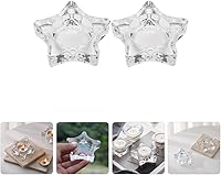Vista 6 de Portavelas Tealight para Navidad, 2 unidades, portavelas en forma de estrella, para centro de mesa, bodas, mesa de comedor, decoración del hogar
