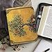 Waterproof Pu Leather Bible Cases Vintage Tree Bible Cover Case for Women Large Capacity Book Cover with Handle Zipper Church Book Case with Pocketss