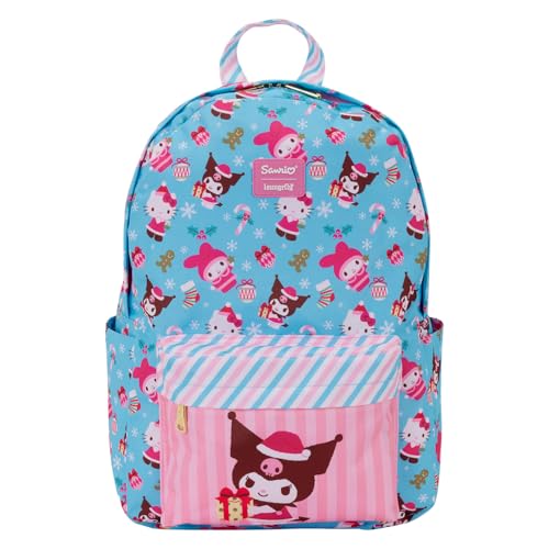 Loungefly - Hello Kitty - Sanrio - Kuromi - Christmas - Backpack - Bolso Coleccionable - Idea de Regalo - Mercancia Oficial - para Chicos, Chicas Hombres y Mujeres - Anime Fans