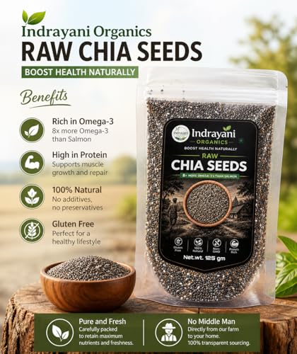 Image of Indrayani Organic Chia Seeds (125 gm)