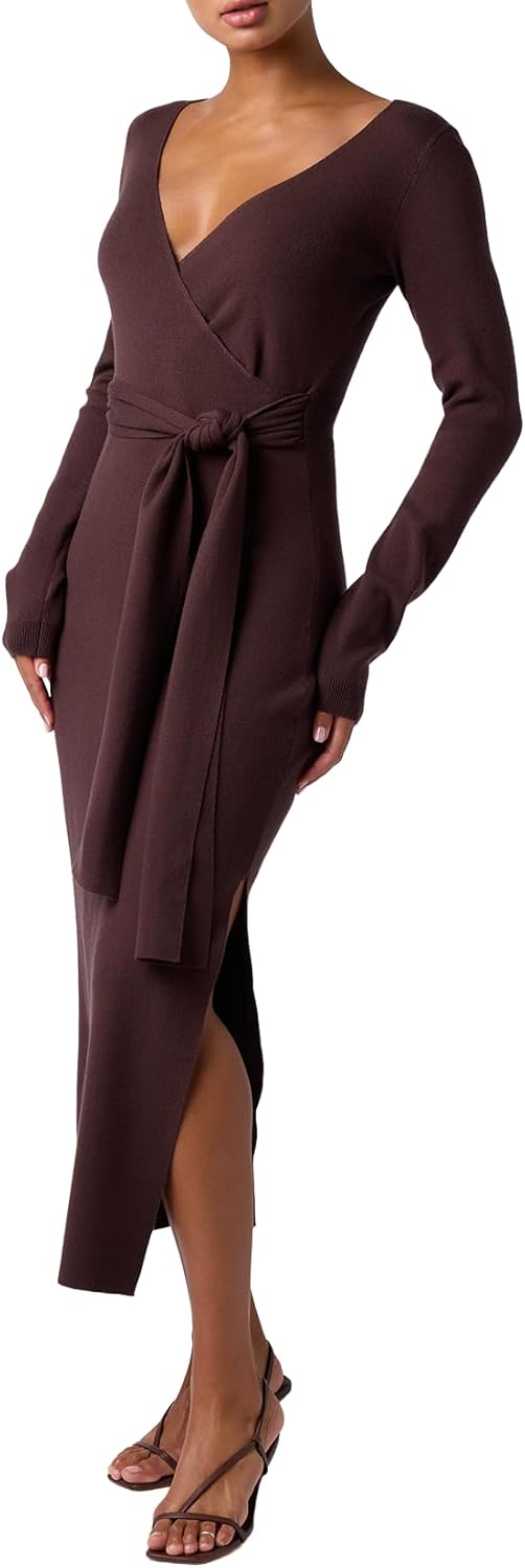 Lulus Womens Harlan Midi Sweater Dress