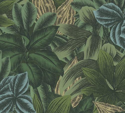Papier peint non tissé jungle masquant les défauts du mur