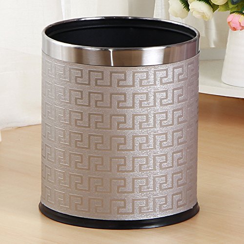 Be Cool PU & Metal Dustbin,Dustbin Grey Abstract Print Embossed Fancy