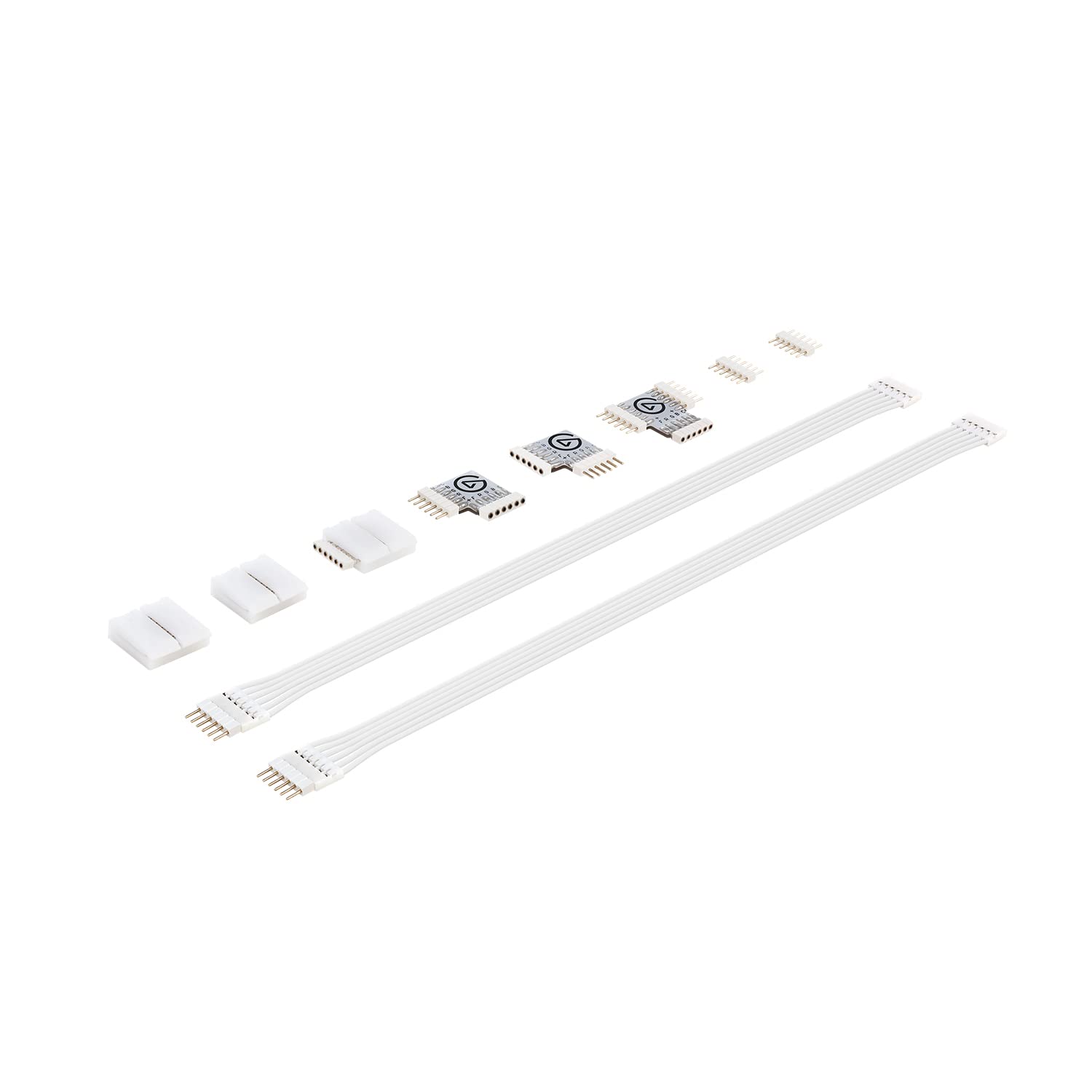 Elgato Light Strip Connector Set - Customise your Lighting in Gaming, Streaming and Home Setups with a T-Connector, Corners, Extension Cables, and more, compatible with Elgato Light Strip