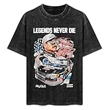TIMELESS Mens Womens Dale Number 3 Earnhardt Oversized T Shirt Fashion Round Neck Short Sleeve Shirts for Men Women L