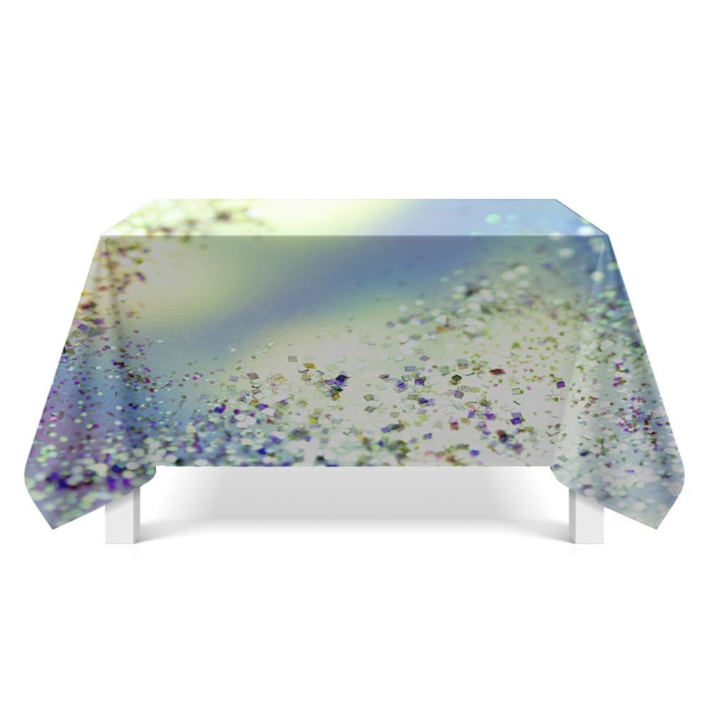 Mantel Antimanchas Abstracción Azul Verde Mantel Mesa Rectangular Poliéster Manteles de Mesa Impermeable Lavable Manteles Antimanchas para Casa Comedor Cocina Fiesta(140x200cm)