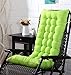 Marbeine Coussin de Chaise Longue Galette de Chaise Coussin Bain de Soleil Matelas pour Chaise Fauteuil Transat de Jardin 48 * 125 * 8cm (Vert)