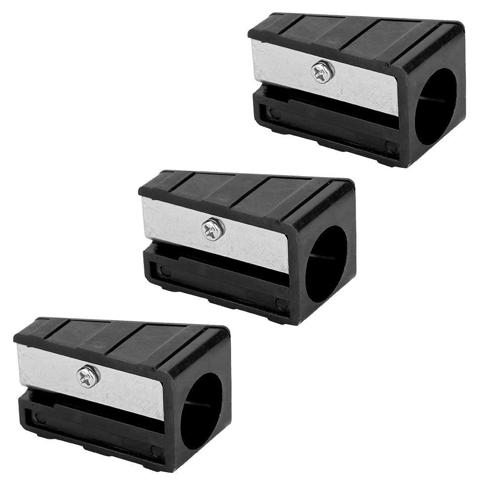 Cue Tip Trimmer Portatile per Biliardo e Snooker - 3 Pezzi Strumento di Riparazione con Punta Precisa, Shaper per Pool Cue Nero Design Ergonomico Temperamatite