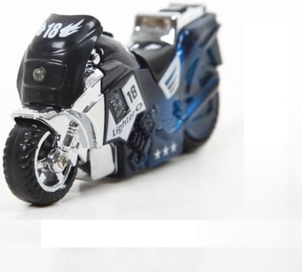 Flameless Lighter Windproof Smoking Motorcycle Style Lighter w/Light - One Lighter (Color and Design May Vary)