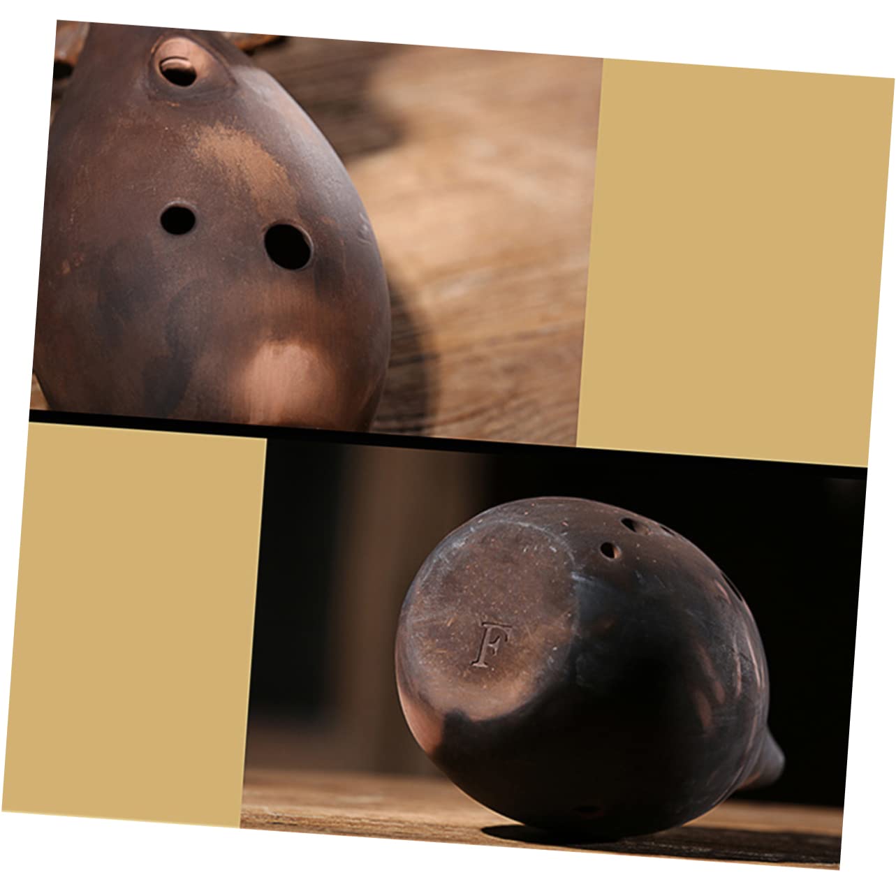 Mikinona Xun Cinese a 10 Fori in Ceramica Ocarina Strumento Musicale Antico in Tonalità F per Principianti e Artisti Esecutori, Intonazione Precisa e Suono Profondo per Stili multipli