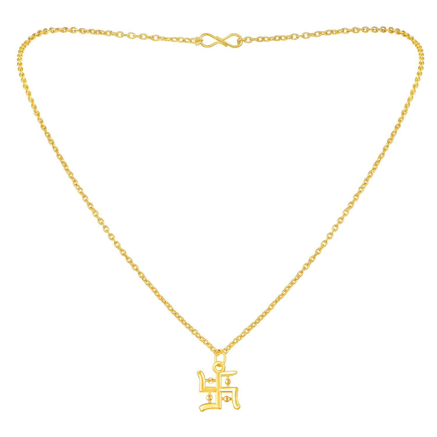 Mahi Gold Plated Religious Swastik Pendant with Chain for Men and Women (PS1101779G) (B09SHW13YC) Amazon Price History, Amazon Price Tracker