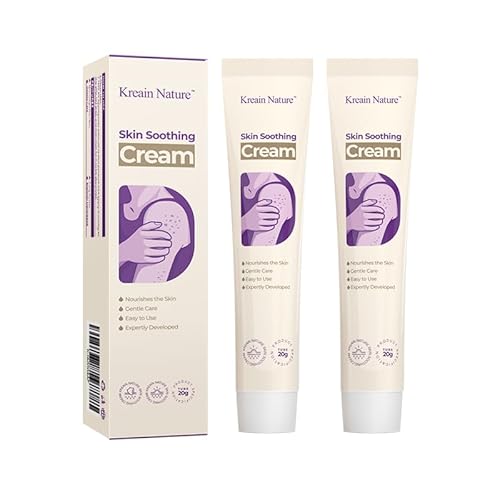 Kreain Nature Skin Soothing Cream, Natural Eczema Cream for Dry, Itchy, Redness-Prone, Full Body Calming Repair Lotion for Sensitive & Compromised Skin, Pack of 2