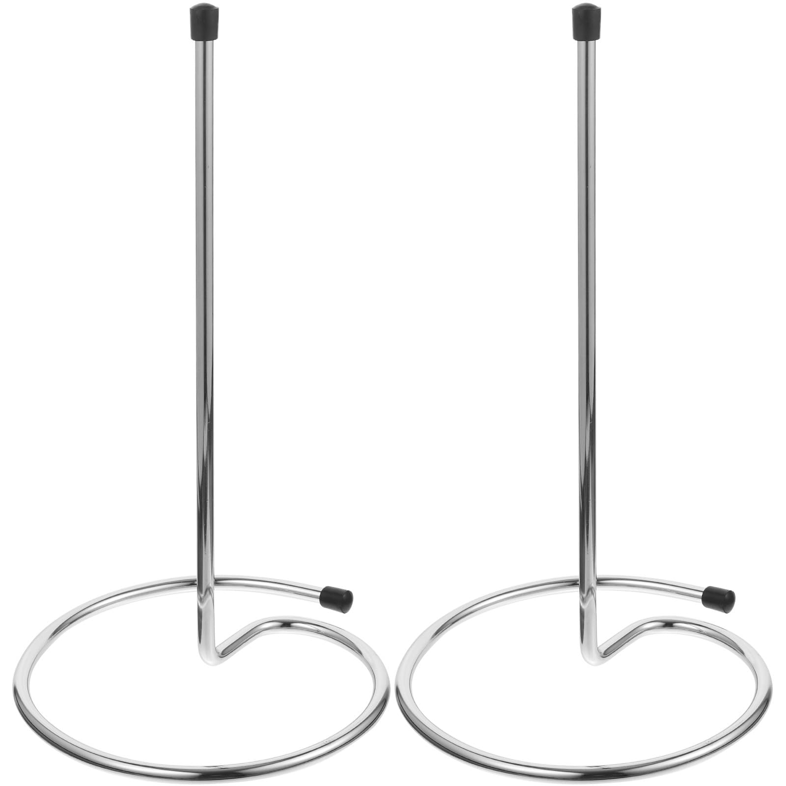Kichvoe Supporto Asciuga Decanter Funzionale Quick Dry e Salvaspazio per Vino 2 Pezzi Argento in Acciaio Inossidabile per Casa e Bar