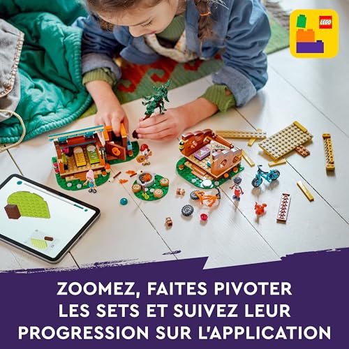 LEGO Friends Les Cabanes Chaleureuses de la Base de Loisirs - Jouet sur Le Thème du Camping et de la Nature pour Enfants Filles et Garçons de 7 Ans et Plus - 3 Mini-poupées et Un Renard 42624
