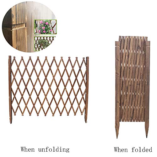 Preisvergleich Produktbild GZHENH-Gartenzaun Steckzaun Blumenbeckenrand Holzzaun Wasserdicht Stabil, 8 Größen (Color : Brown, Size : A-140x40cm)