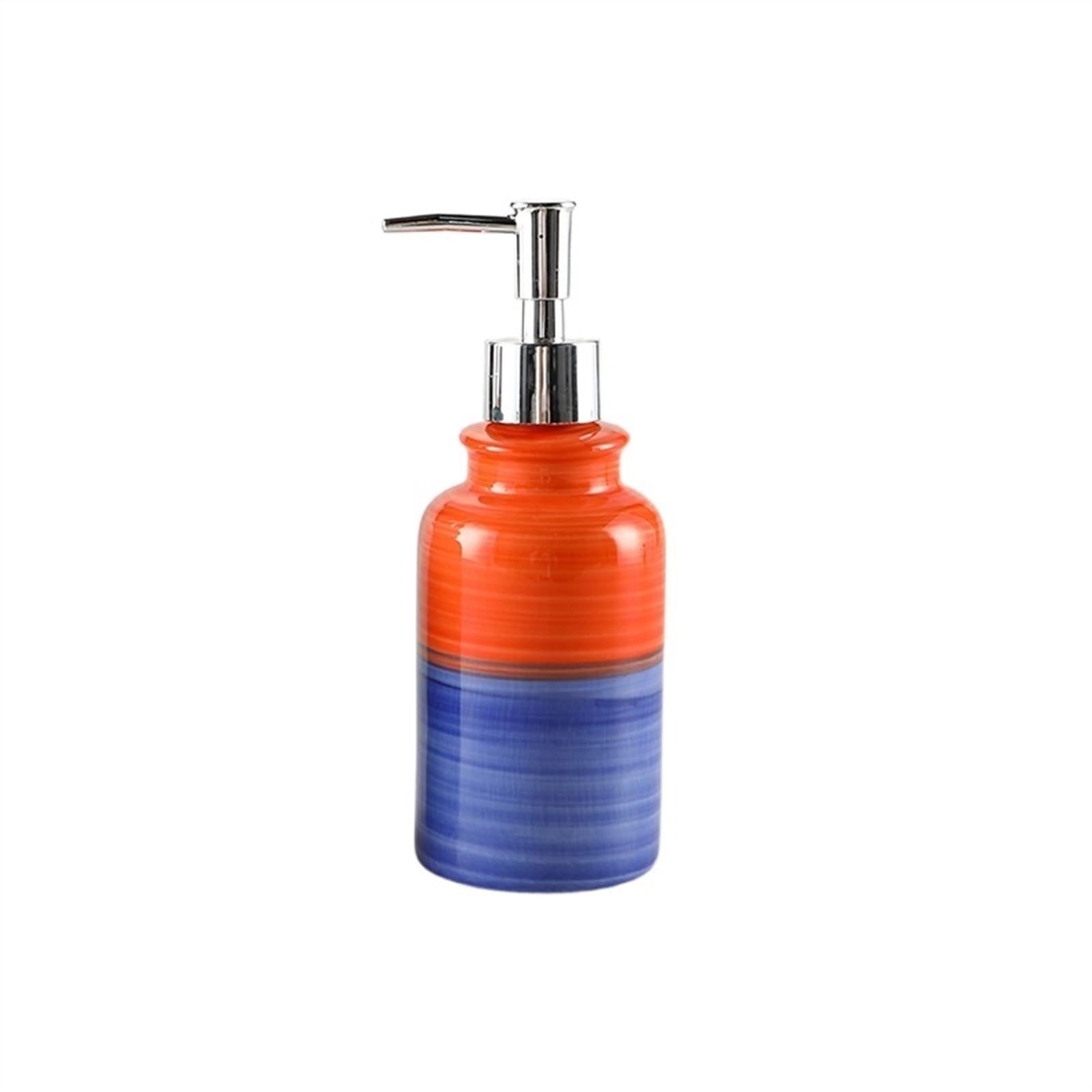 Dozownik mydła kreatywny kształt dozownik mydła do balsamu masaż olejek eteryczny mydło do mycia 350 ml/11,83 uncji pompa mydła do łazienki ceramiczna butelka mydła dozownik mydła (pomarańczowy)